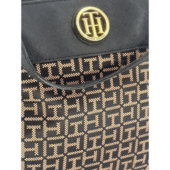 Tommy Hilfiger Black and Beige Handbag Purse – OS - Picture 2 of 9